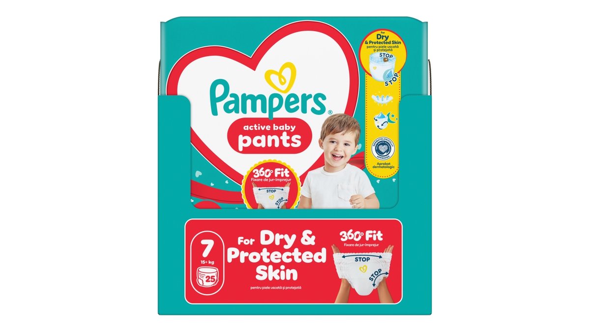 Pampers Active Baby pleny kalhotkové v.7 Value pack