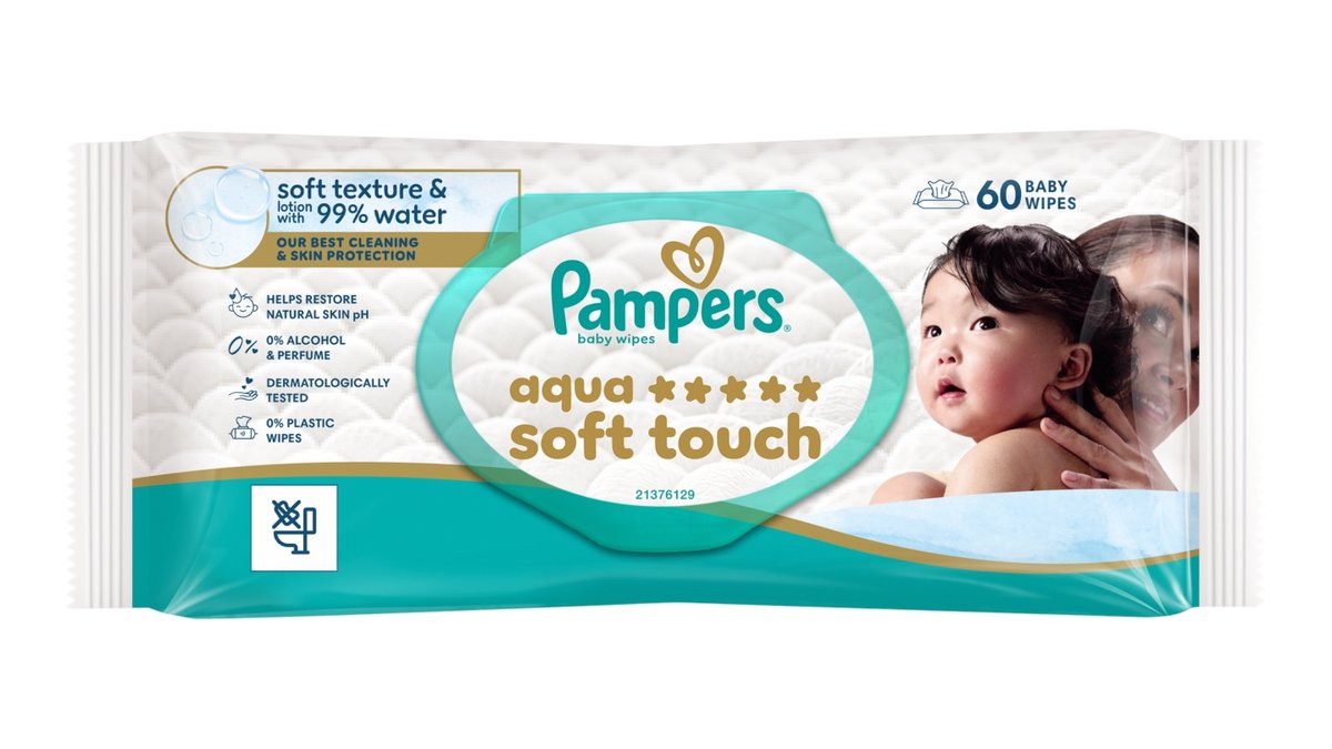 Pampers Aqua Soft Touch vlhčené ubrousky