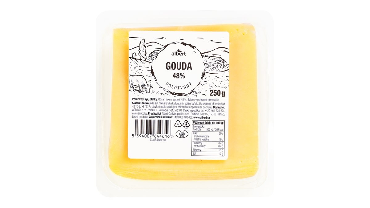 Albert Gouda 48% plátky