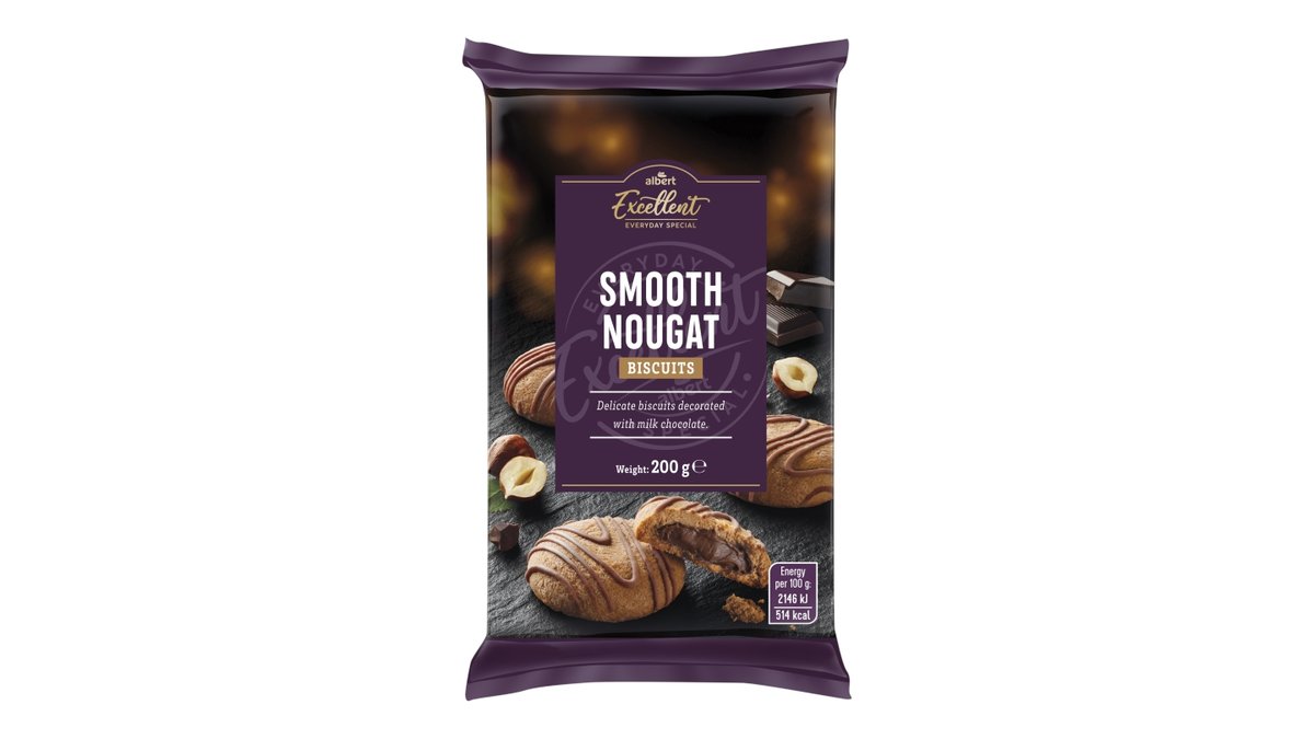 Albert Excellent sušenky s nugátovou náplní