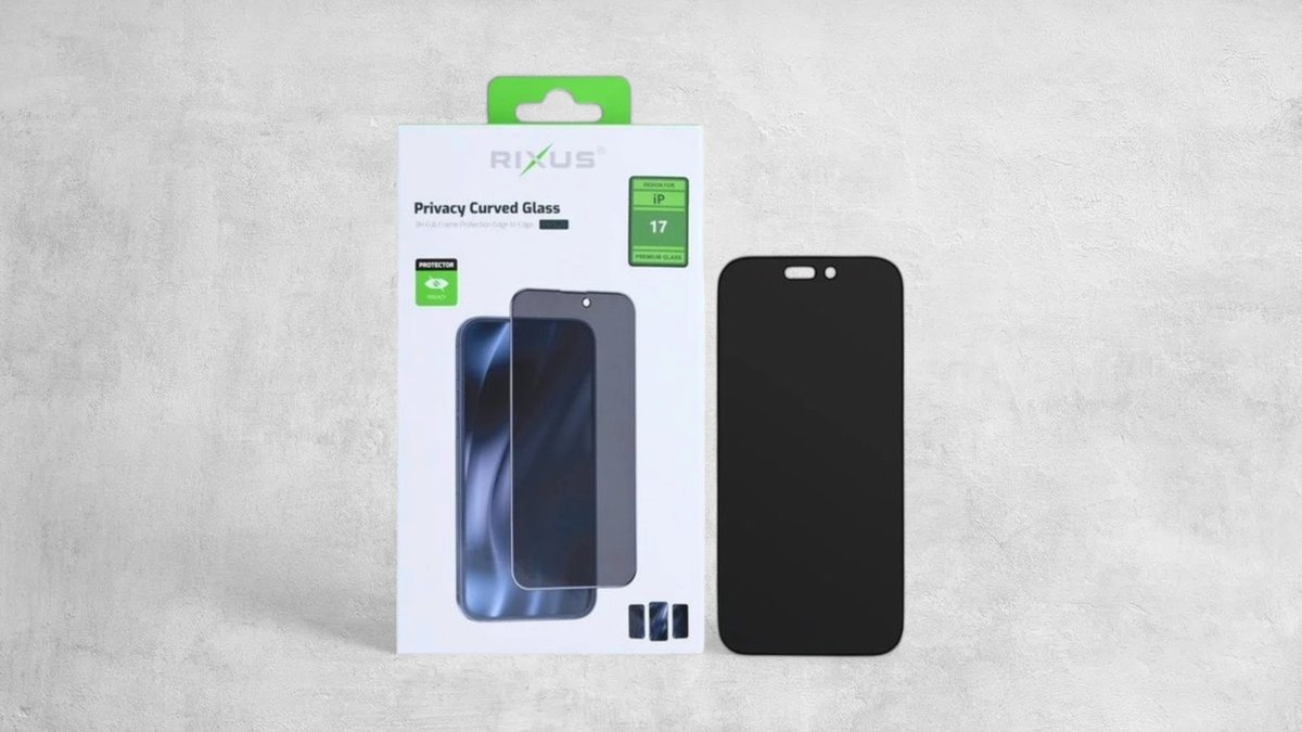 Rixus Privacy Full Curved Edge Tempered Glass For Apple Iphone 17