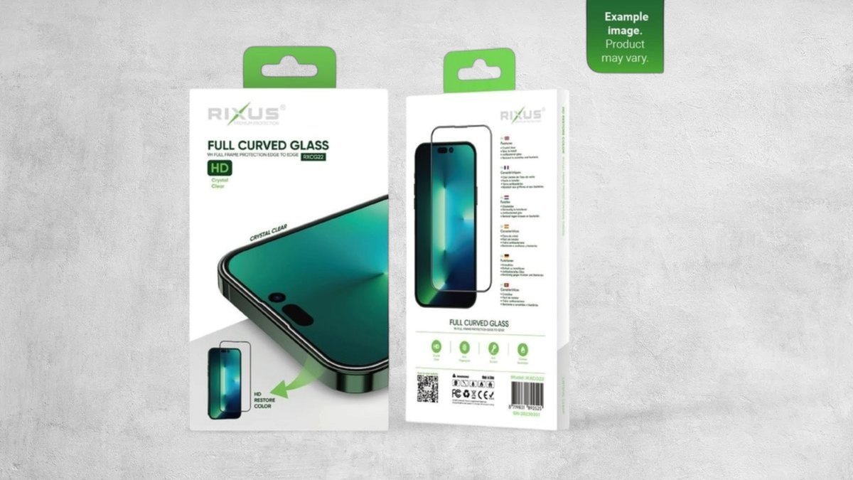 Rixus Clear Hd Full Curved Edge Tempered Glass For Apple Iphone 16e
