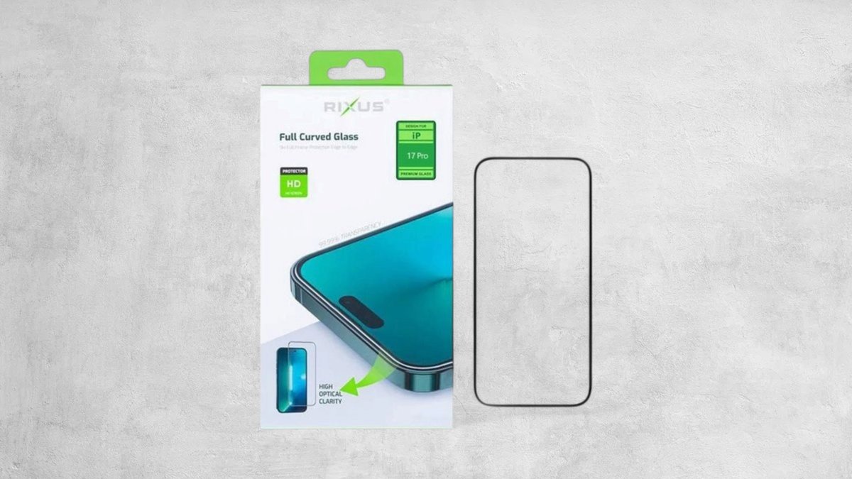 Rixus Clear Hd Full Curved Edge Tempered Glass For Apple Iphone 17 Pro