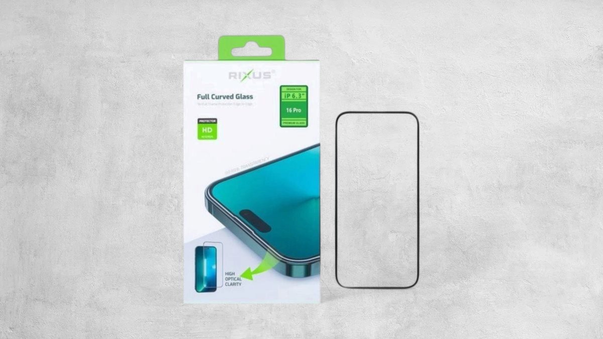 Rixus Clear Hd Full Curved Edge Tempered Glass For Apple Iphone 16 Pro