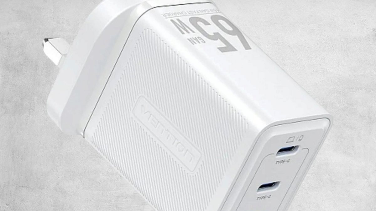 Vention Charger Wall GaN 65W 2xUSBC 1xUSBA White FERW0-UK