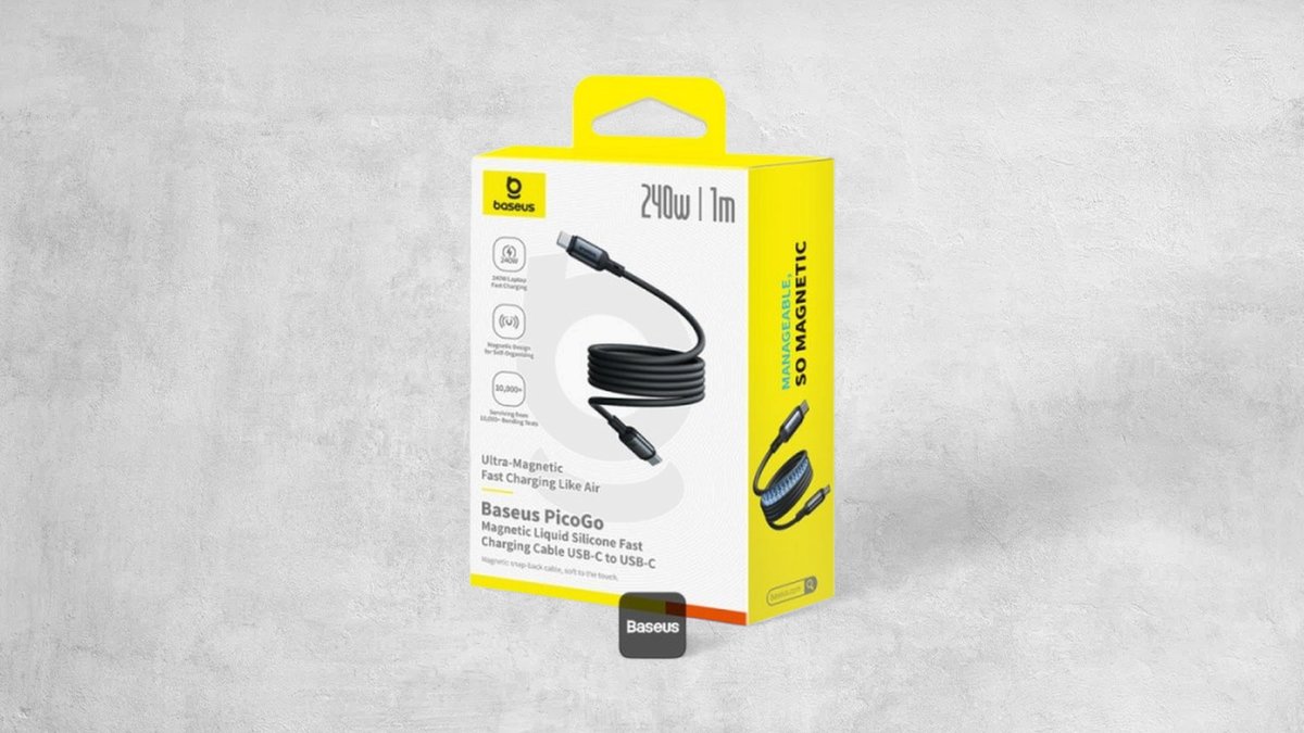 Cabo Magnetico Baseus Cosmic Black Picogo Usb-c/usb-c