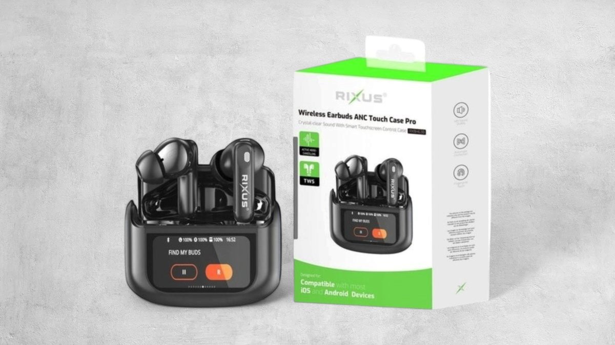 Rixus Rxbh63w Wireless Earbuds Touch Case Pro Black