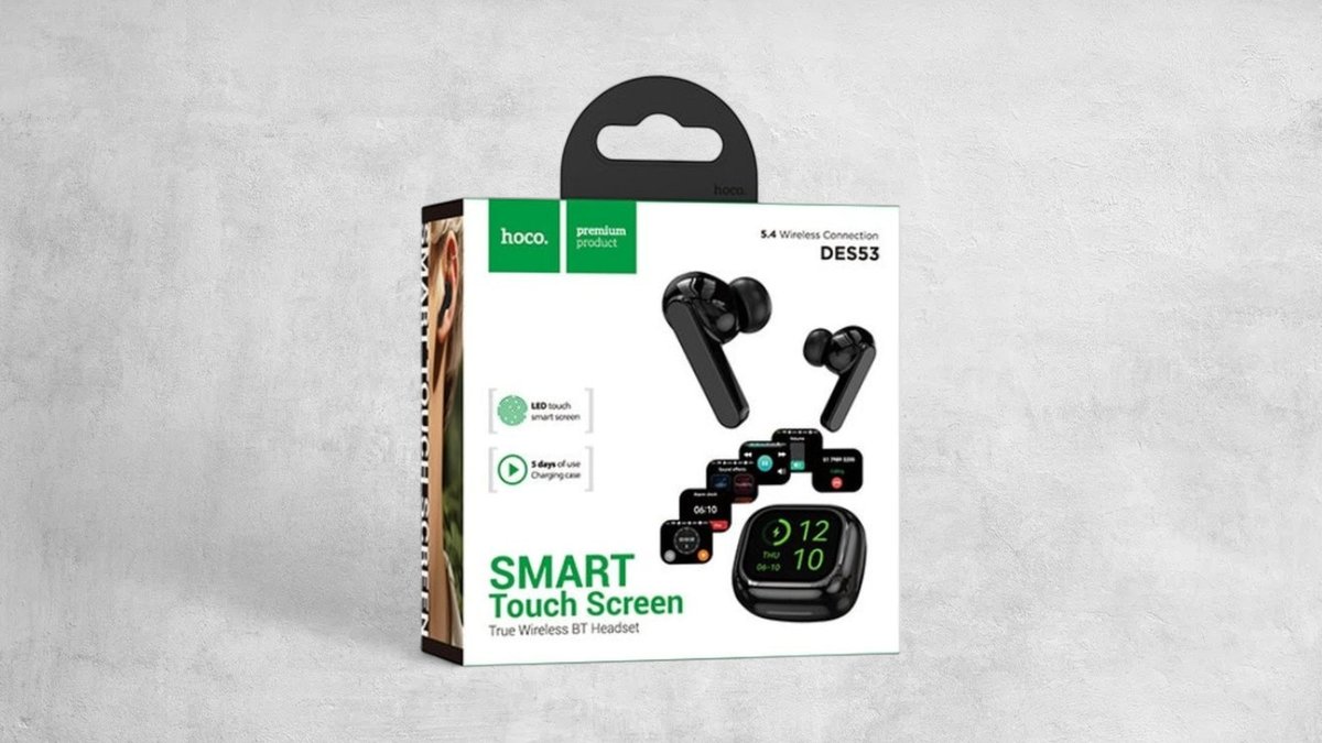 Hoco Des53 In-ear Bluetooth Handsfree Earphones With Sweatproof And Charging Case Black