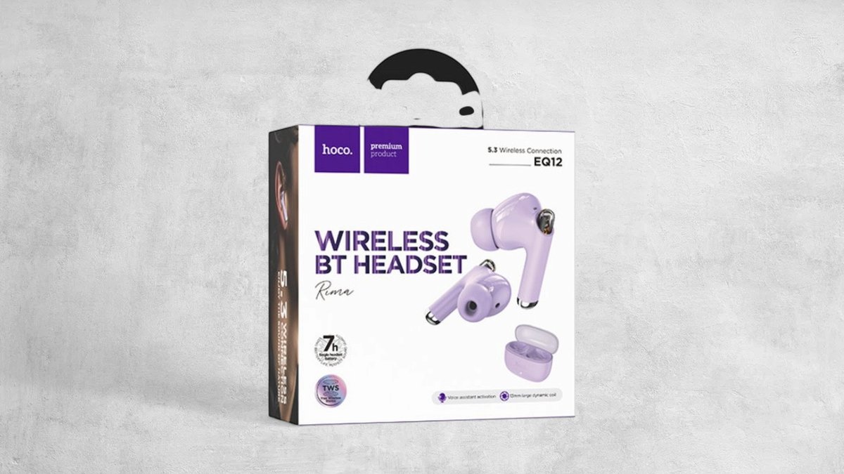 Hoco Eq12 Ακουστικά Bluetooth In Ear Purple