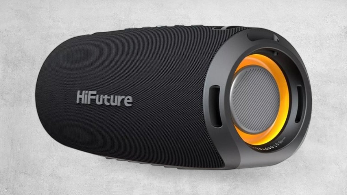 Hifuture Gravity 45w Portable Wireless Bluetooth Music Speaker W/ Led Lights Blk