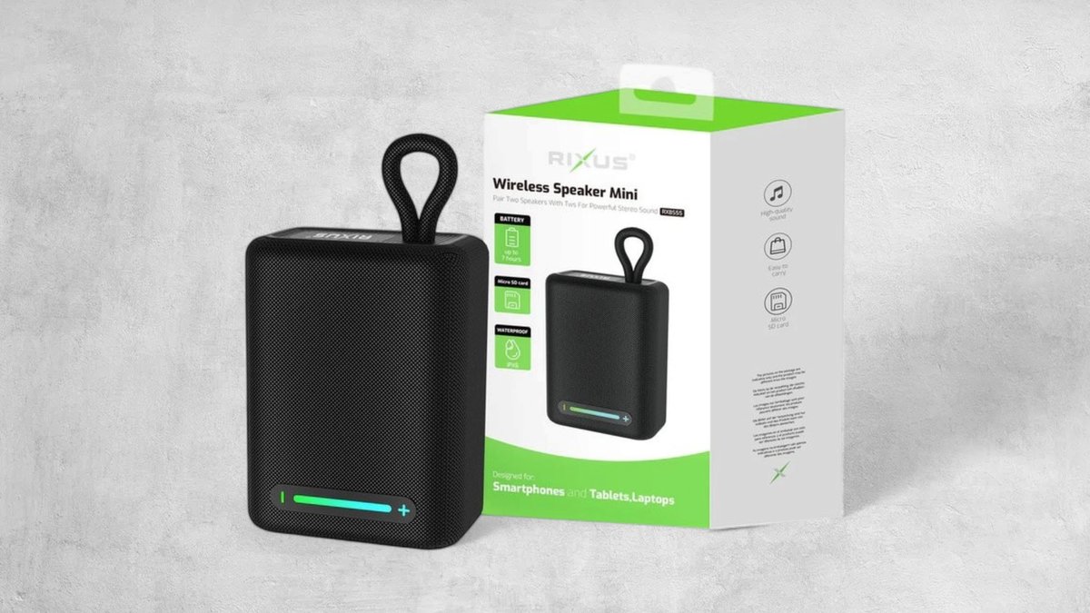 Rixus Rxbs55 Wireless Speaker Mini Black