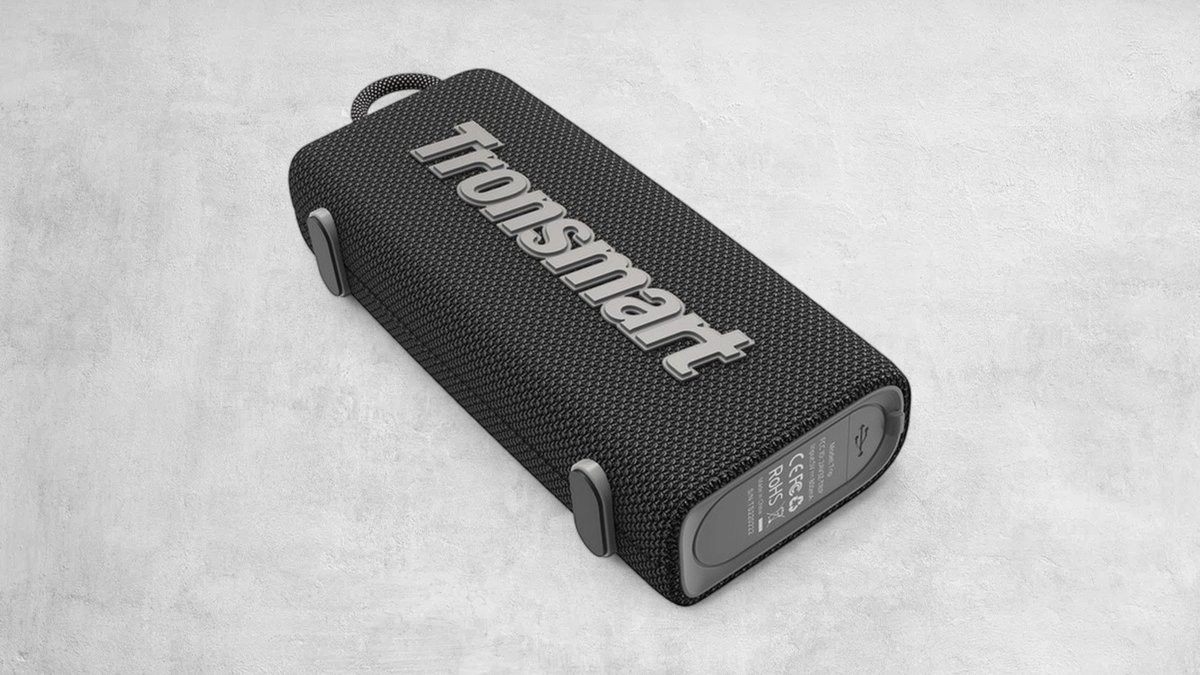 Tronsmart Trip 10w Portable Wireless Speaker, Ipx7 Waterproof, Gray
