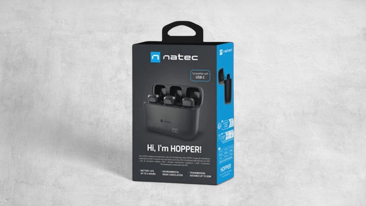 Natec Hopper Black Lavalier/lapel Microphone (nmi-2254)