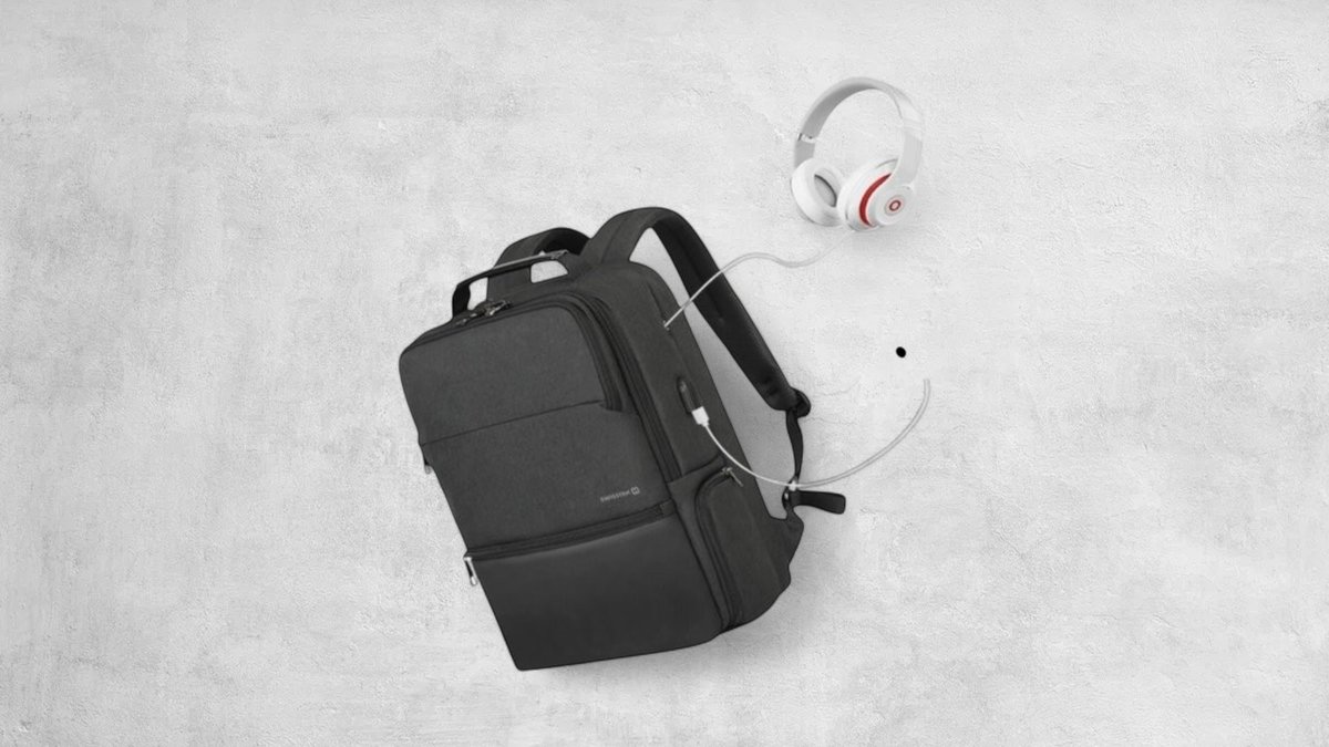 Swissten Smart Laptop Bag - For laptop up to 15.6'' - Black