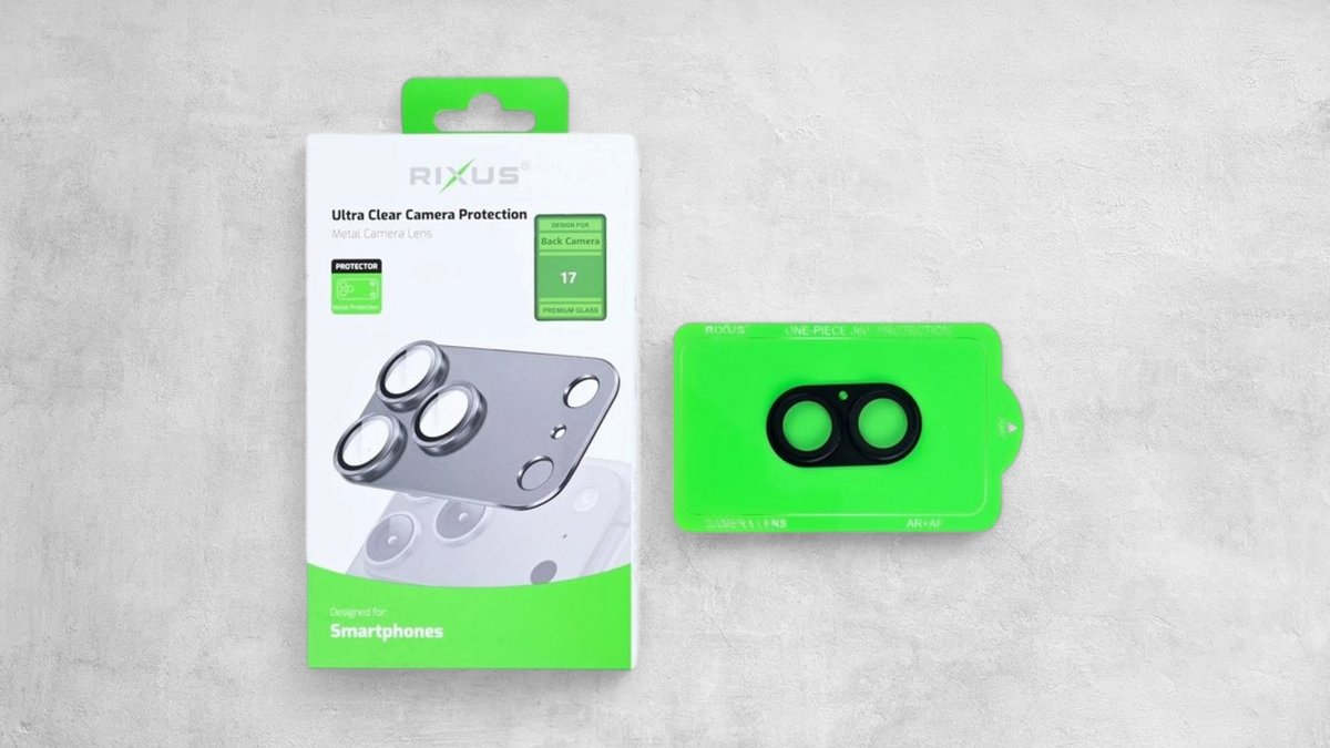 Rixus Ultra Clear Camera Protection For Apple Iphone 17 Black