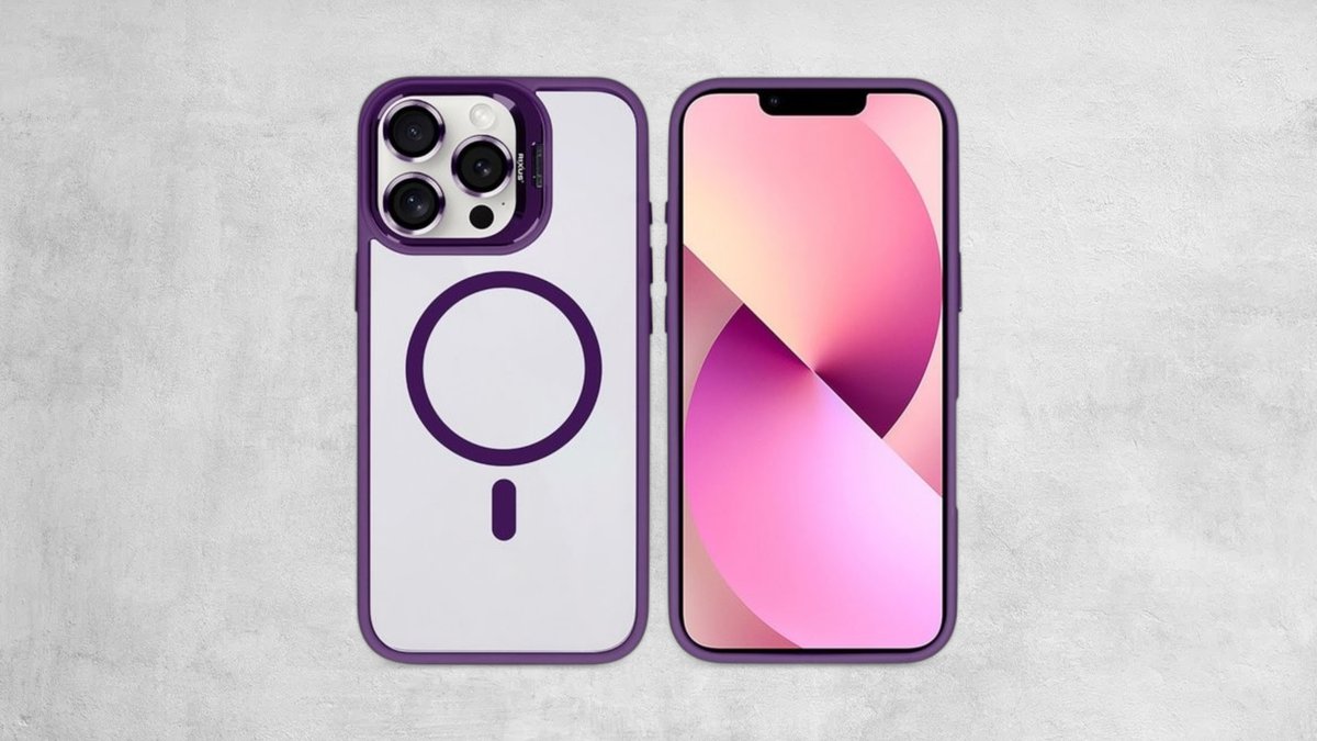 Rixus Classic 03 Case With MagSafe Compatible For Apple iPhone 13 Pro Deep Purple