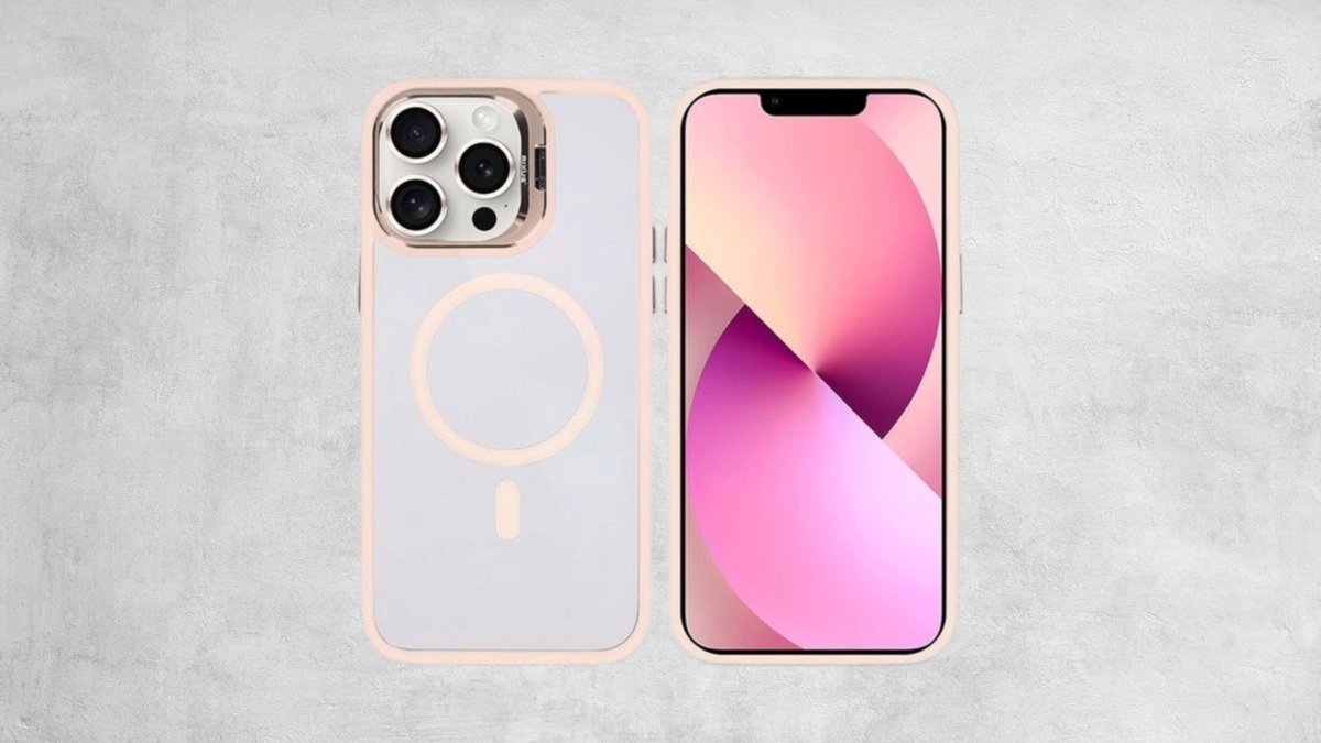 Rixus Classic 03 Case With MagSafe Compatible For Apple iPhone 13 Pro Light Pink