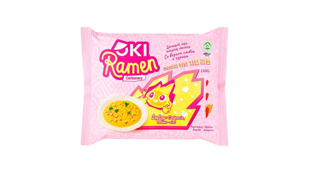 Лапша Oki Ramen Carbonara сырная с курицей 111 г