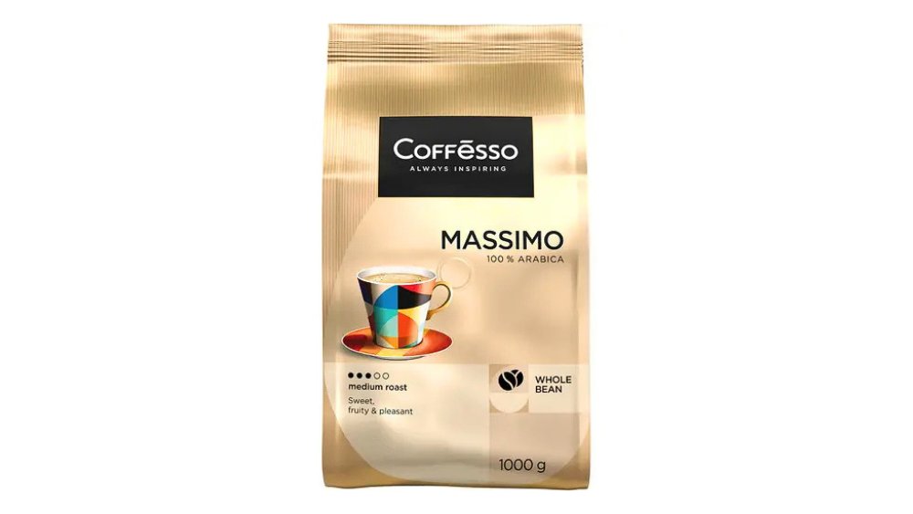 Кофе COFFESSO В зернах Massimo 1000г м/у
