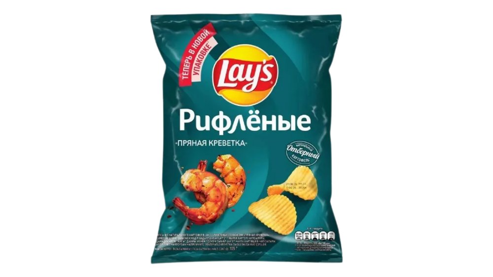 Чипсы Lays пряная креветка рифленые 105 г