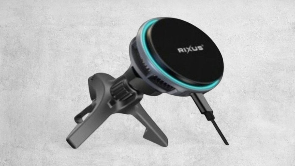 Rixus RXWC21 MagSafe Compatible Car Mount Charger Ice Cooling Fit Black