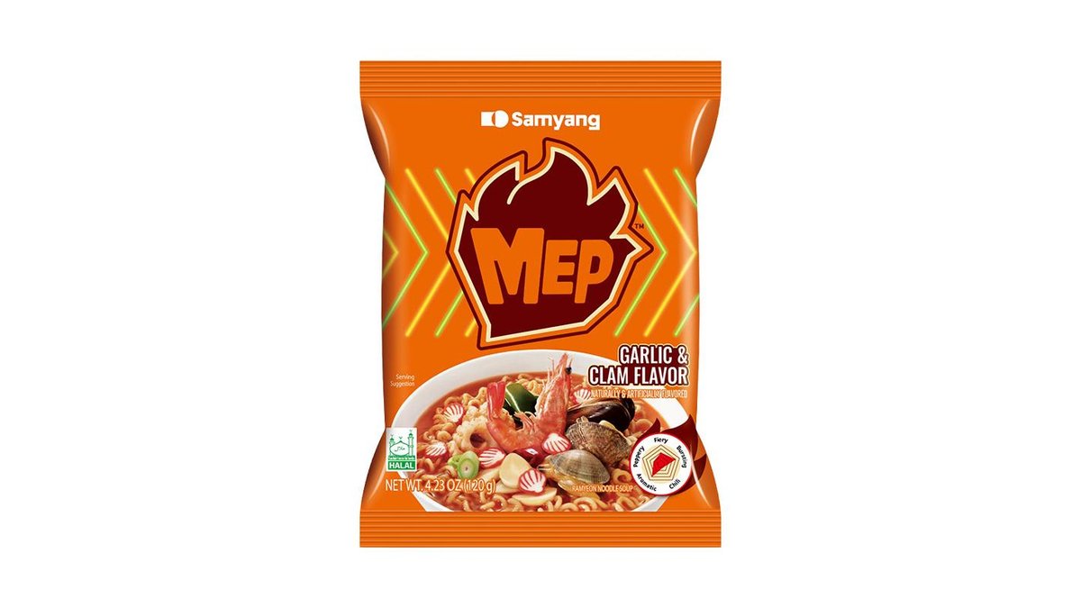 Лапша со вкусом чеснока и моллюска Меп 120 г