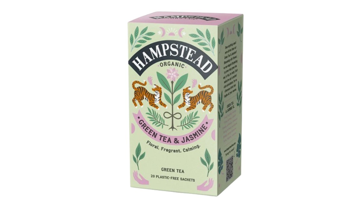 Hampstead Tea BIO zelený čaj s jasmínem a bergamotem