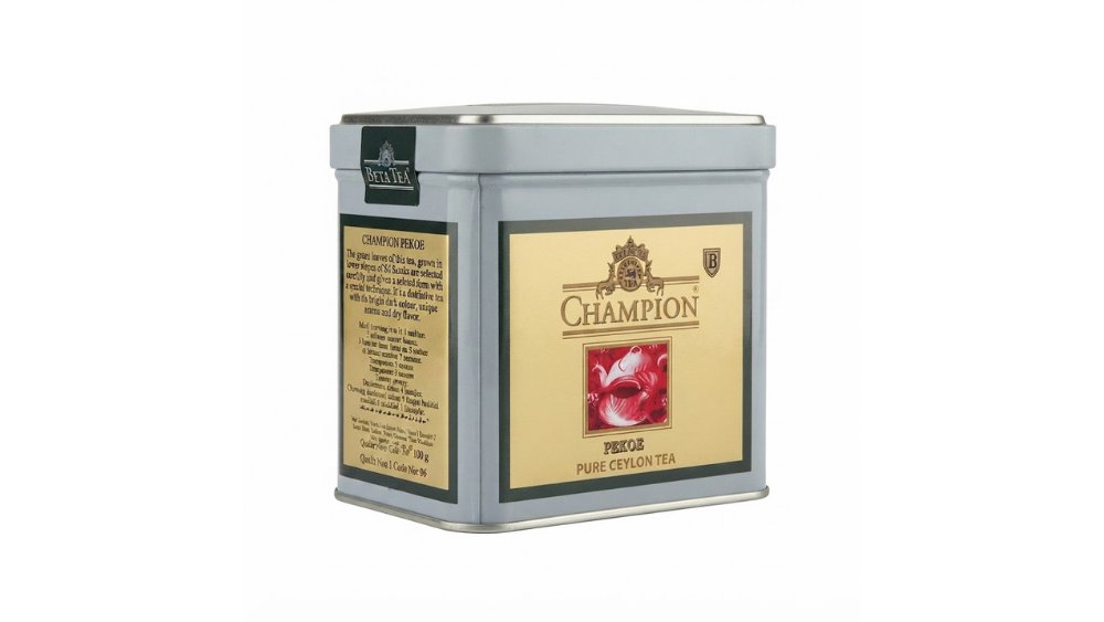 Чай CHAMPION Черный листовой Пекое 100г ж/б