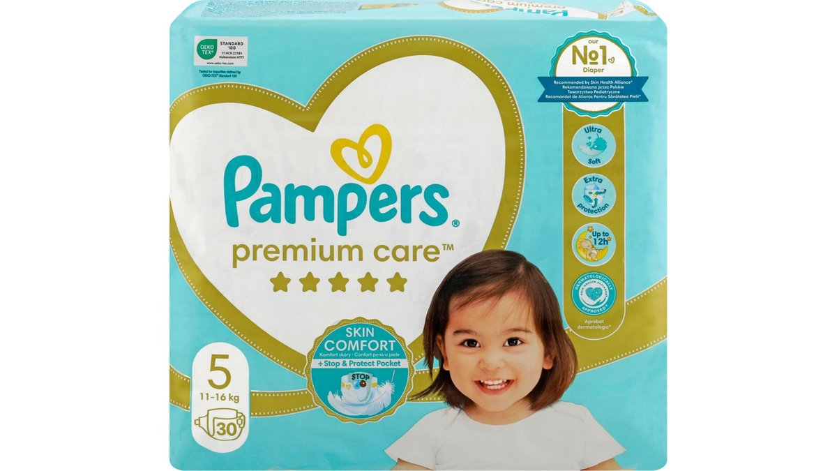 Pampers Baby Diapers Premium Care Size 5 30 pcs