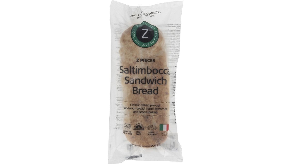 Z saltimbocca sandwichbrød 225 g
