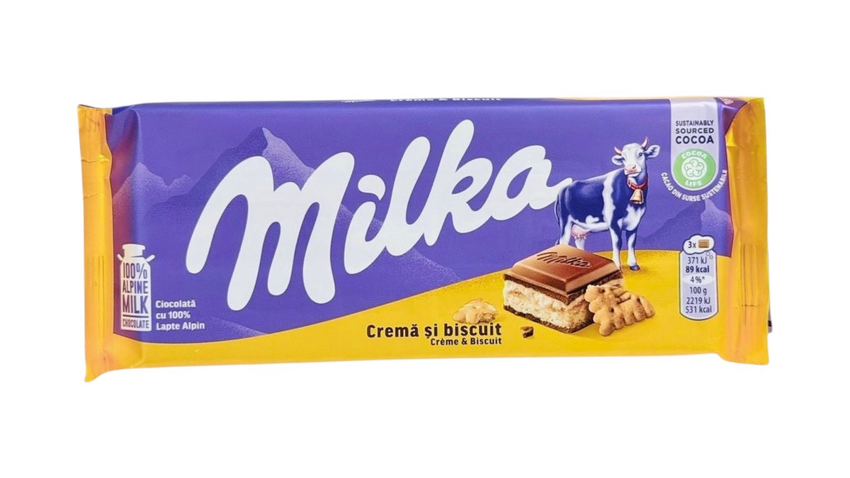 Milka Creme & Biscuit 100g