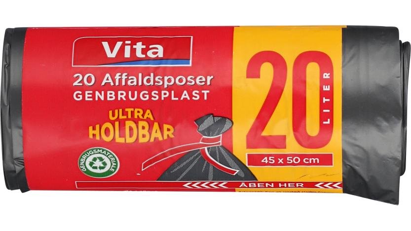 Affaldsposer Genbrugsplast 20L