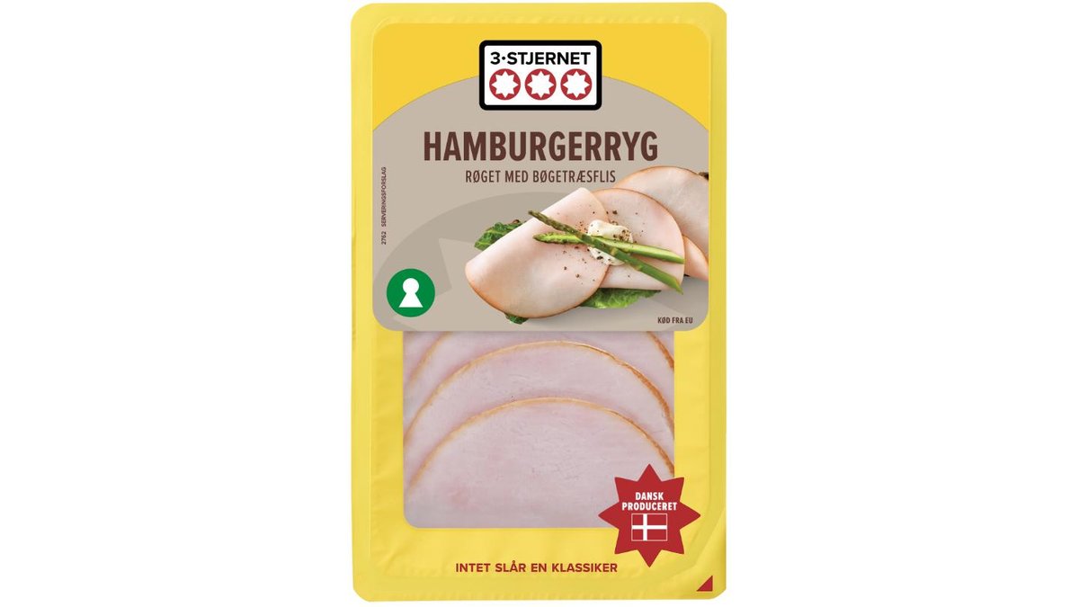 Hamburgerryg i skiver, 3-stjernet