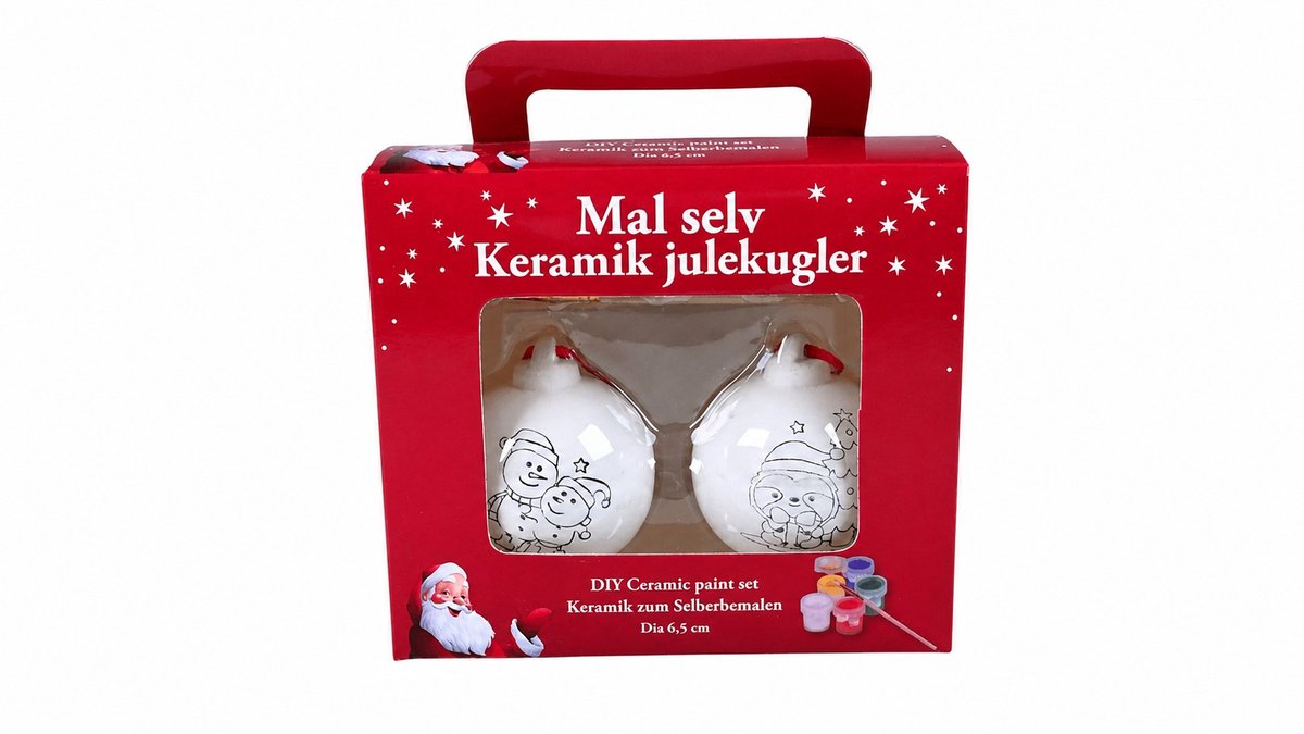 Mal Selv Keramik Julekugle