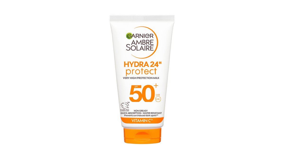 Solcreme Hydra24 Travel size SPF50, Garnier Ambre Solaire 50 ml