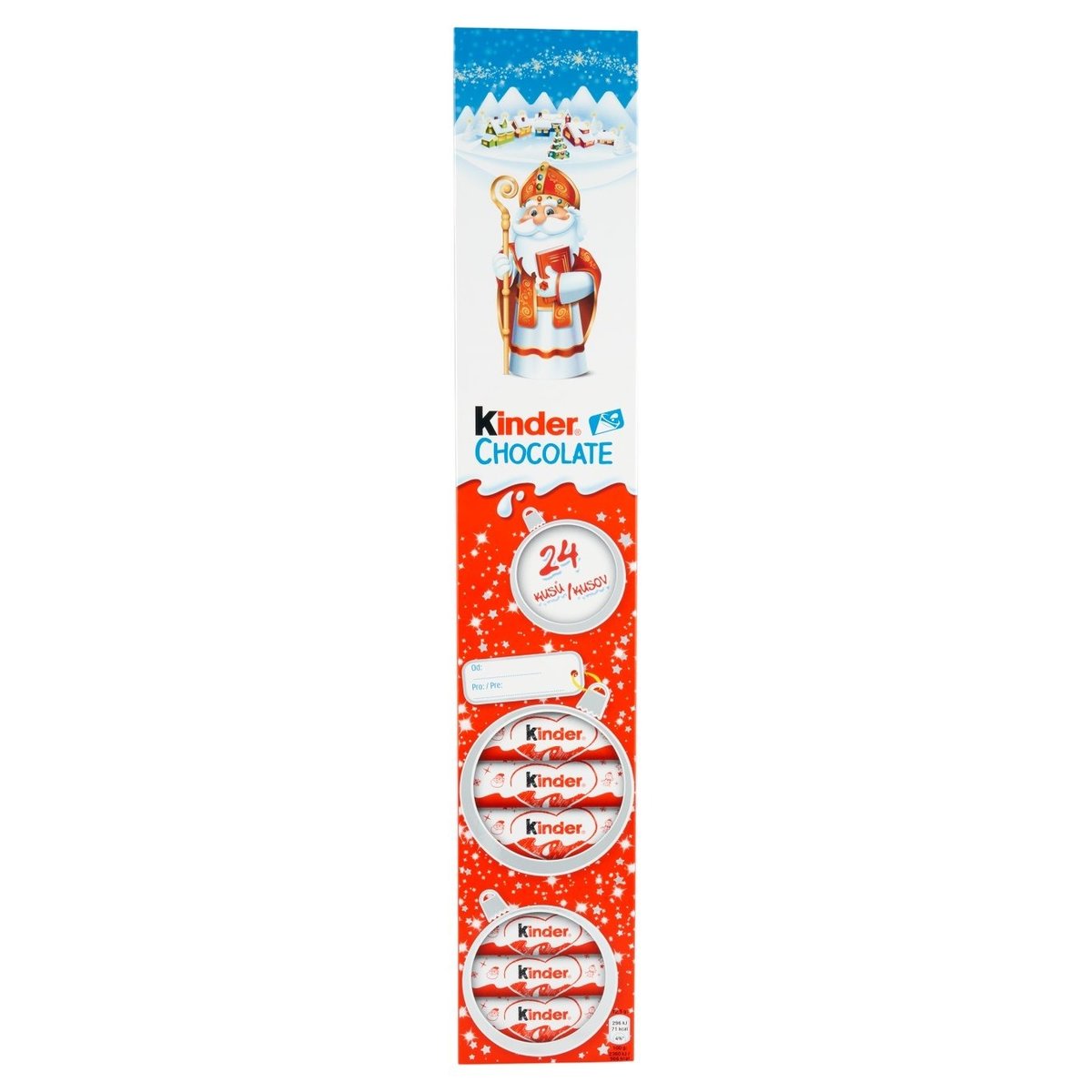 Kinder Chocolate Tyčinky z mléčné čokolády s mléčnou náplní 24 ks 300g