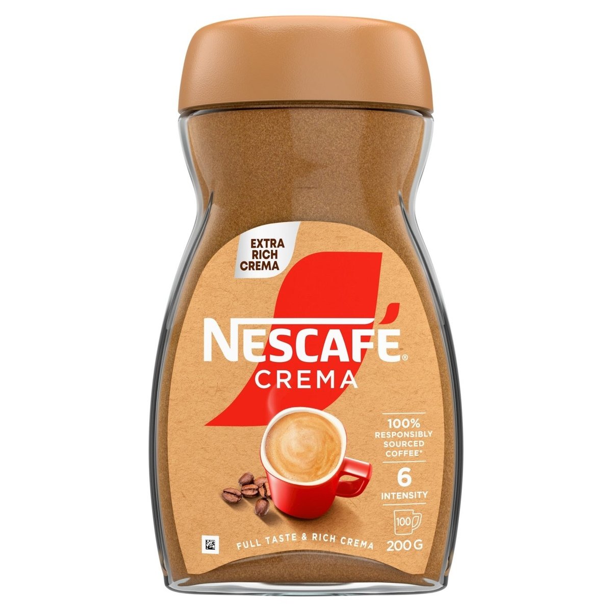 NESCAFÉ CREMA Extra bohatá pěna, instantní káva, 200g