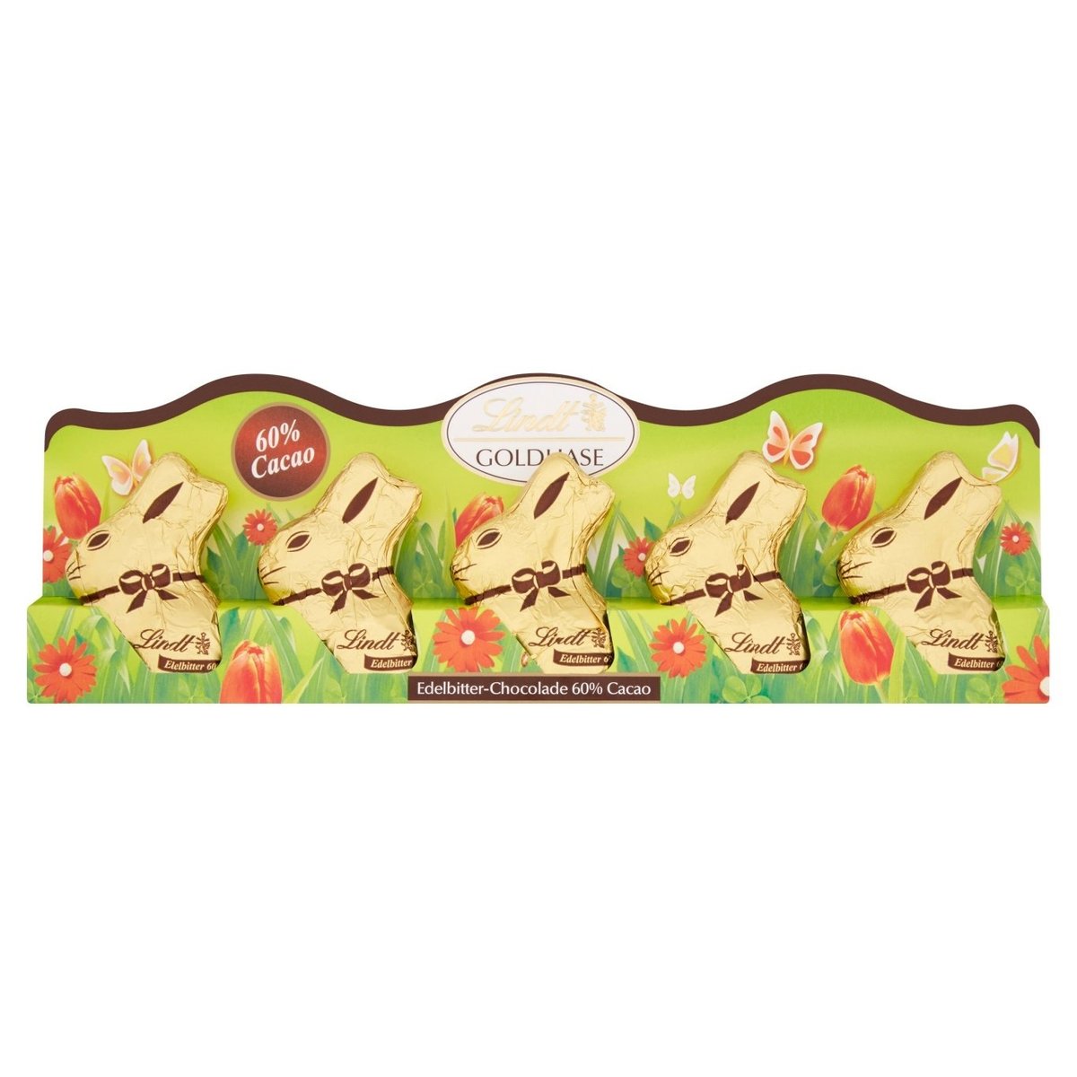 Lindt Mini Gold Bunny Dark duté figurky z hořké čokolády 5 x 10g