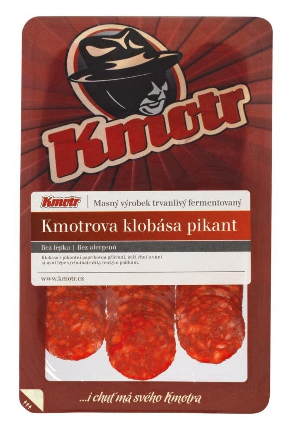 Kmotr Kmotrova klobása pikant krájená 75 g