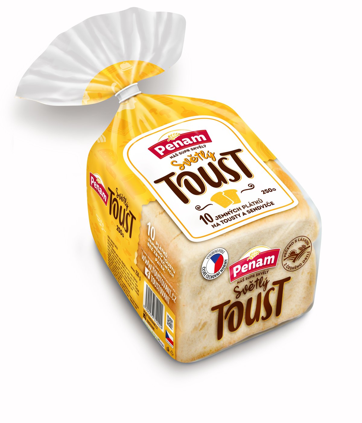Penam Chléb toustový světlý 250g