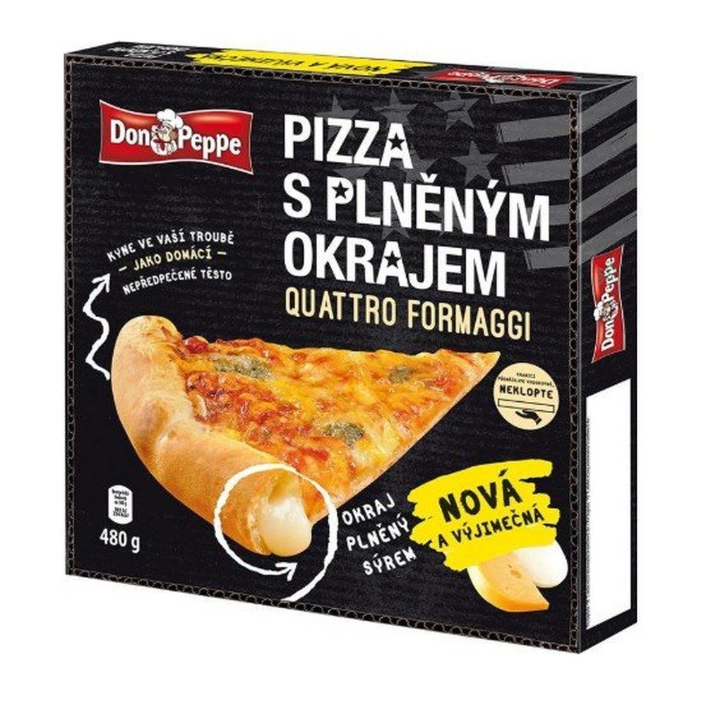 Don Peppe Quattro Formaggi pizza s plněným okrajem