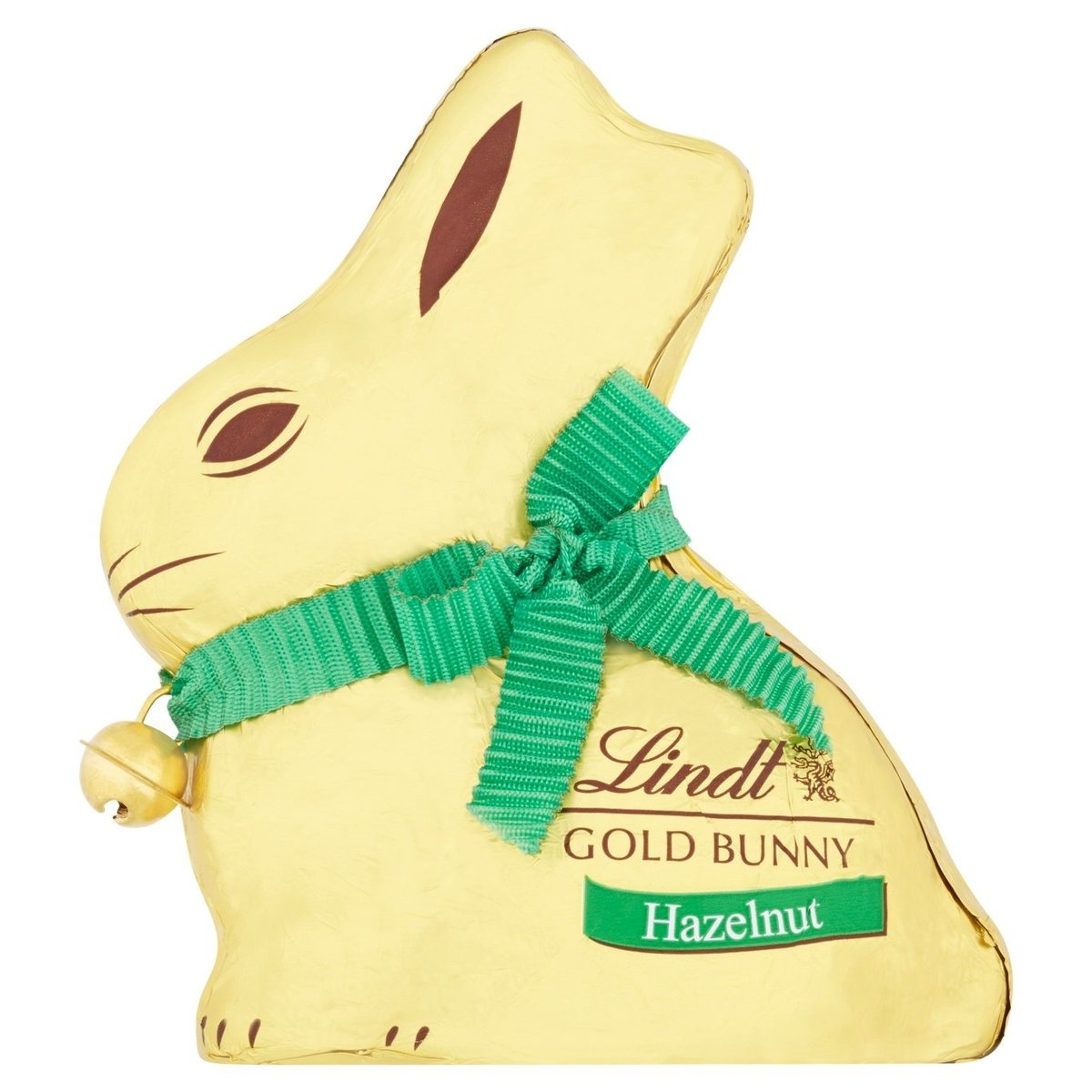 Lindt Gold Bunny Hazelnut z mléčné čokolády s drcenými lískovými ořechy 100g