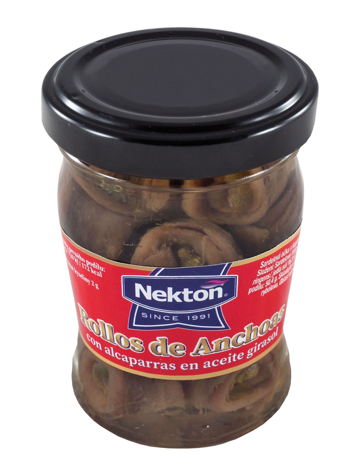Sardelová očka s kapary v rostlinném oleji 90g