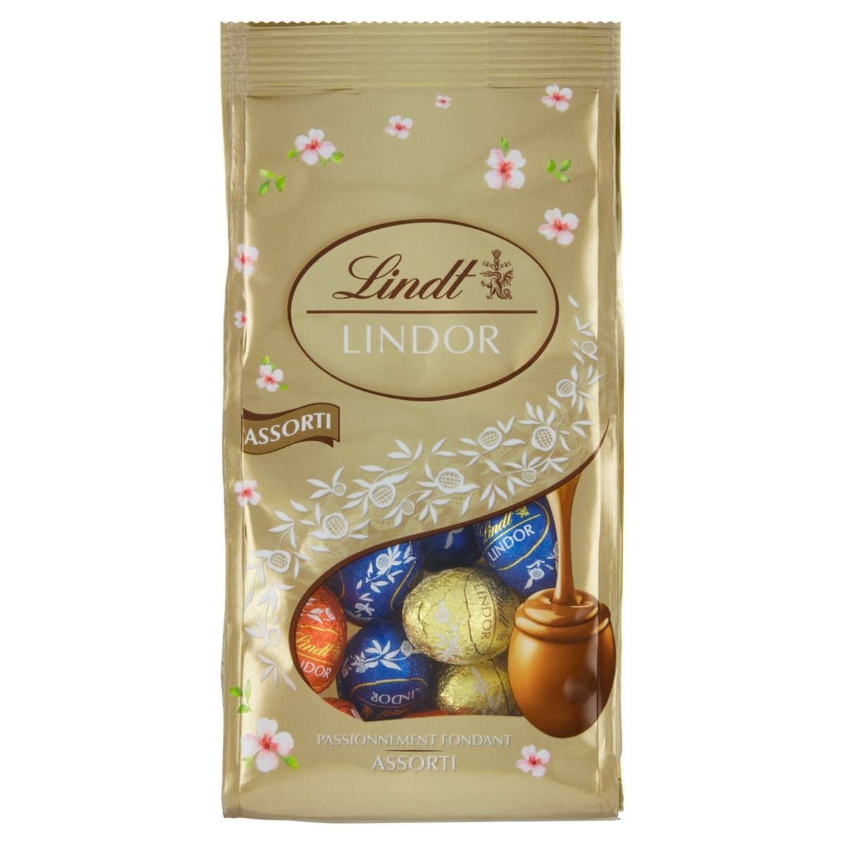 Lindt Lindor Směs mléčné, hořké a bílé čokolády s jemnou tekutou náplní 180g