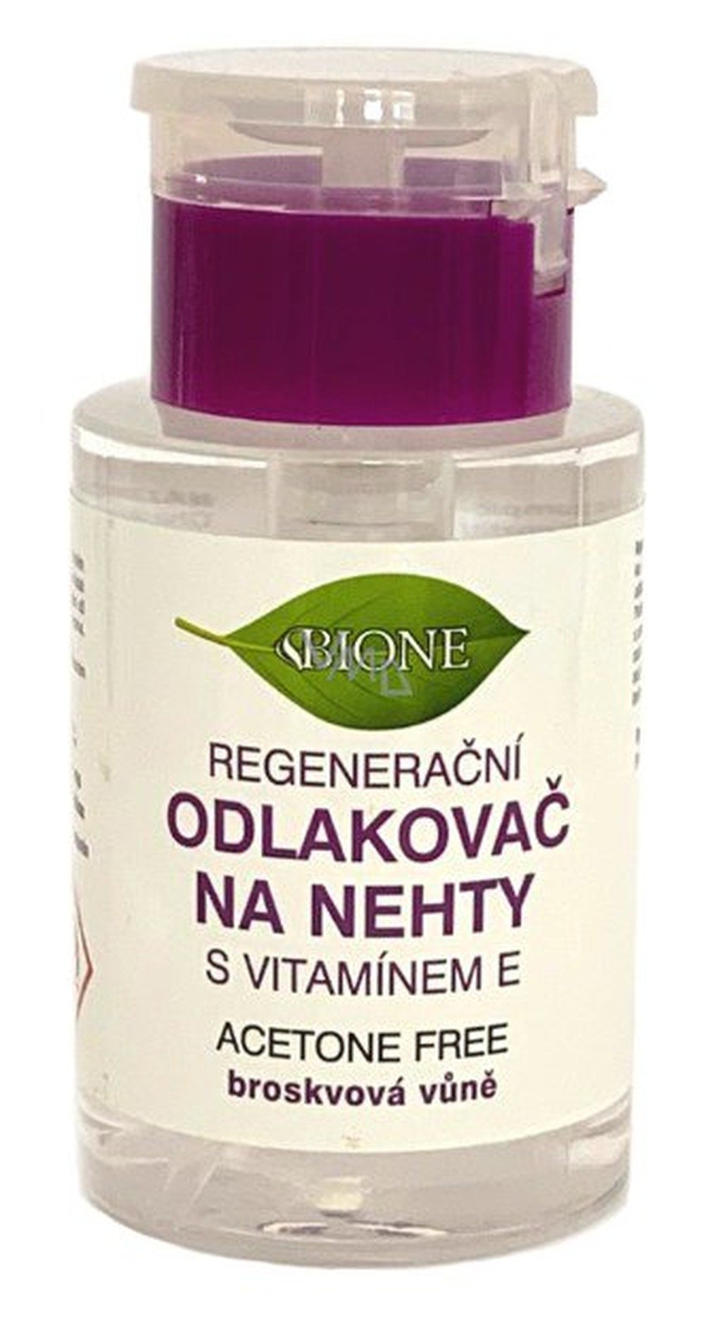 Bione Bezacetonový regenerační odlakovač na nehty s pumpičkou 180 ml
