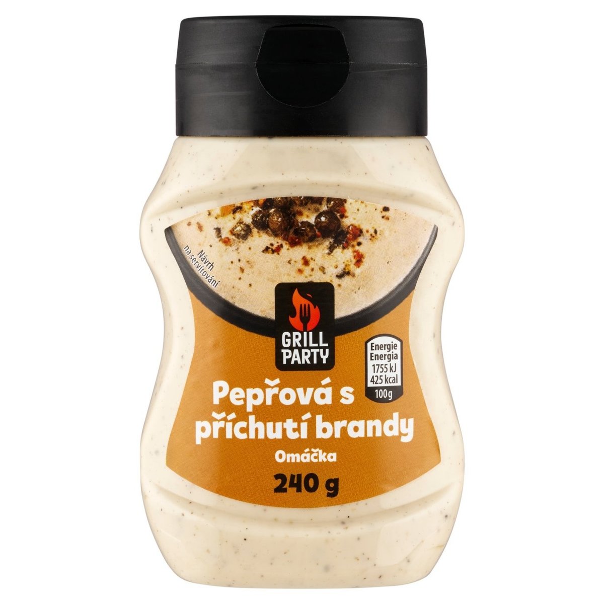 GRILL Party Omáčka pepřová s příchutí brandy 240g