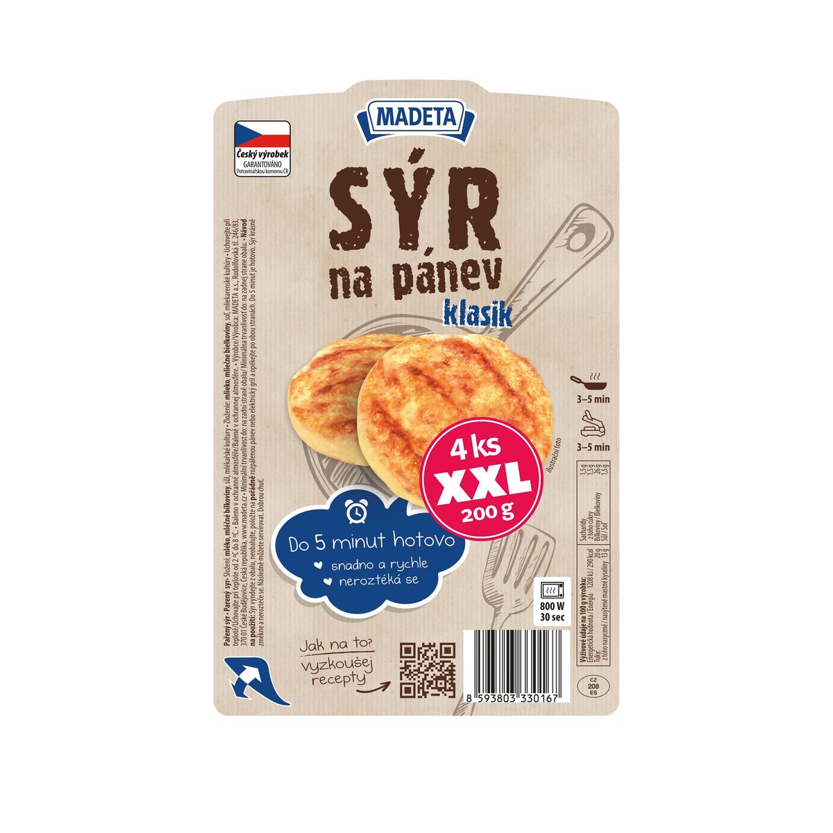 Sýr na pánev klasik 200 g XXL