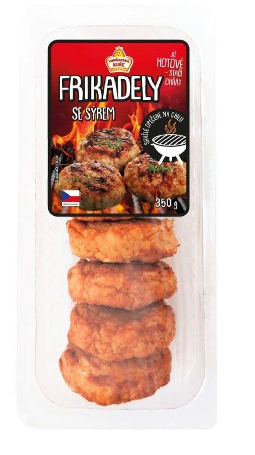 Vodňanské kuře Smažené frikadely se sýrem 350g