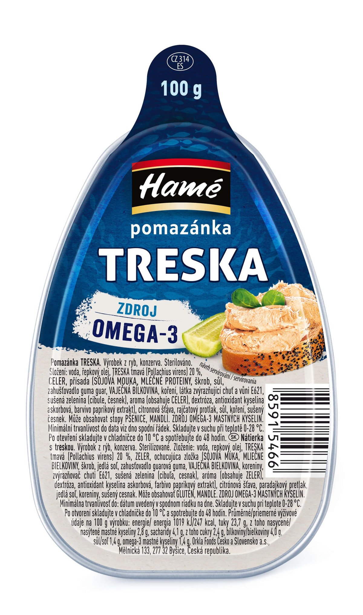 Hamé Pomazánka Treska 100g
