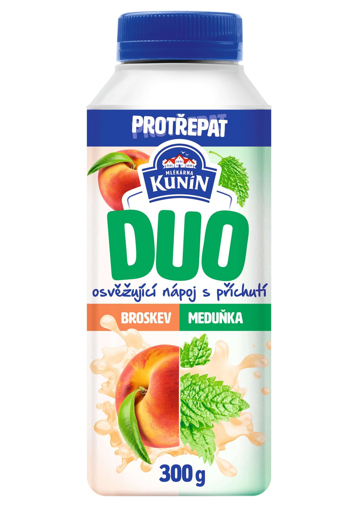 Kunín Duo nápoj s příchutí broskev/meduňka 300g